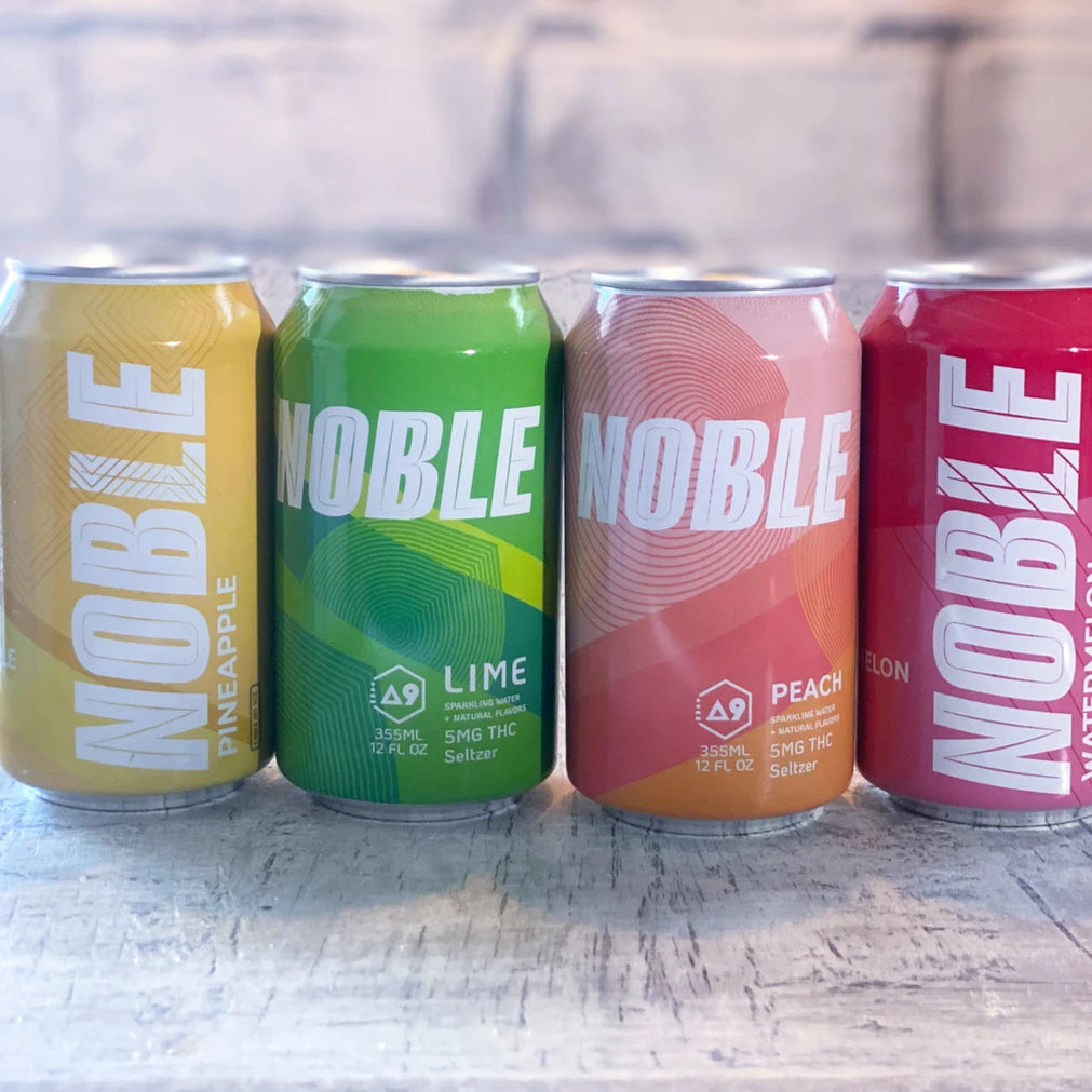 Variety pack hemp infused THC seltzer cans – 4 fruity flavors